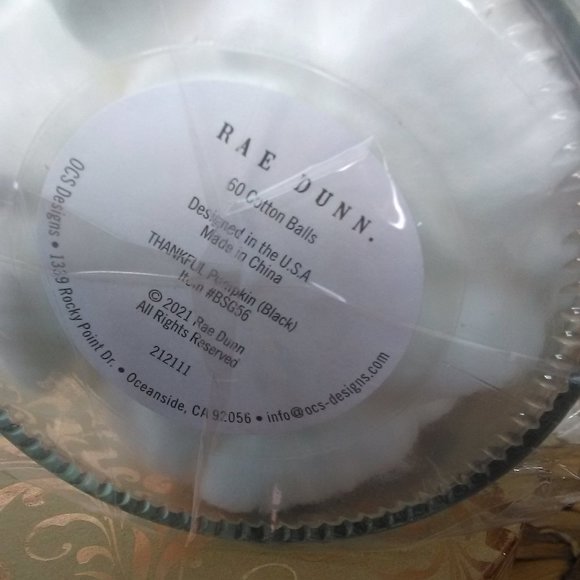 NWT RAE DUNN THANKFUL Cotton Ball Jar - Picture 6 of 8